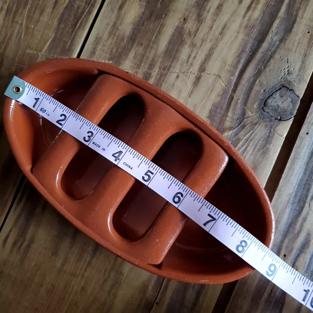 Portuguese Pottery Terracotta Clay Sausage Roaster
